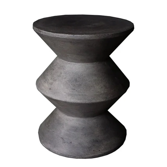 Sophisticated Concrete Inverted Side Table - Dark Grey Innovative