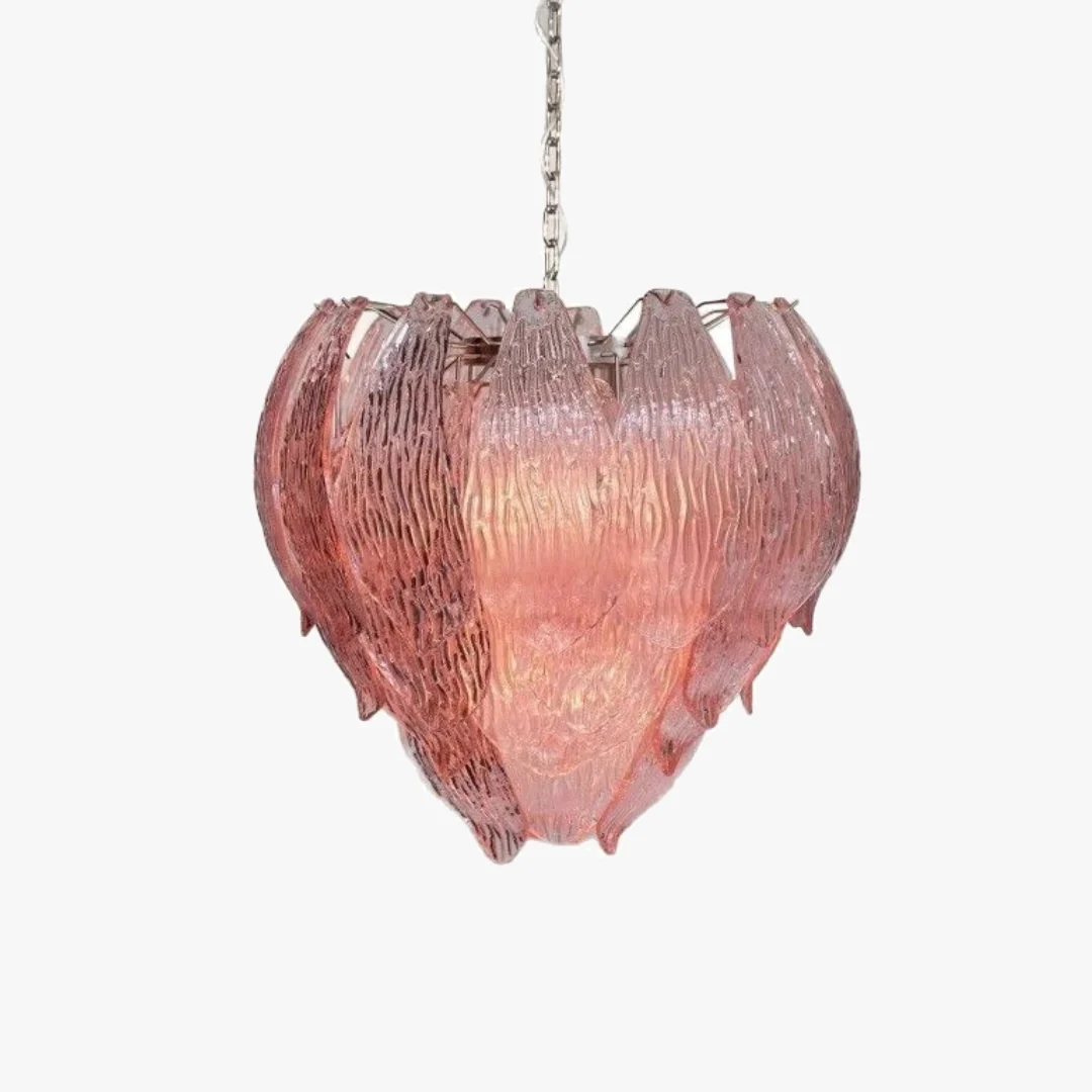 Solid Murano Flower Bud Glass Chandelier Professional