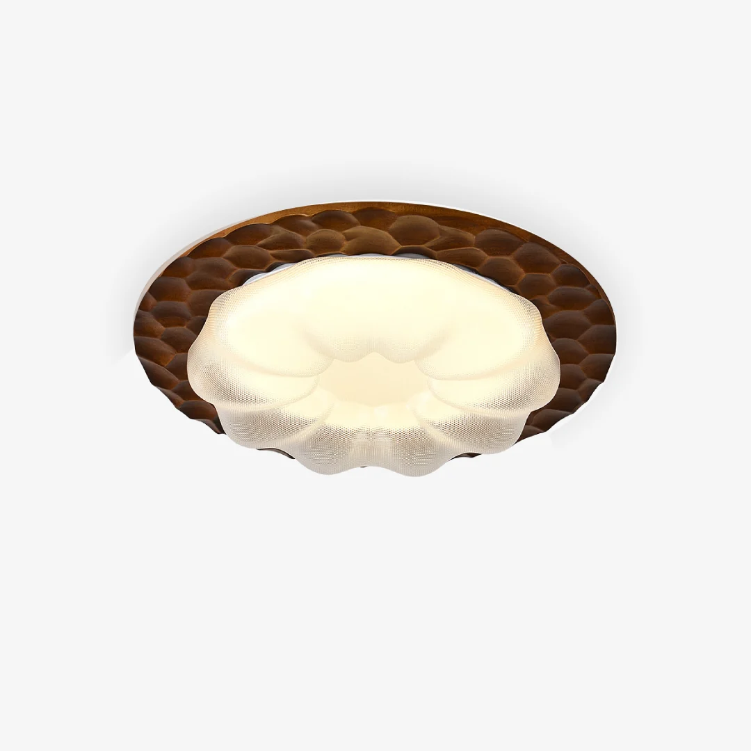 Solid Retro Walnut Ceiling Lamp Quality