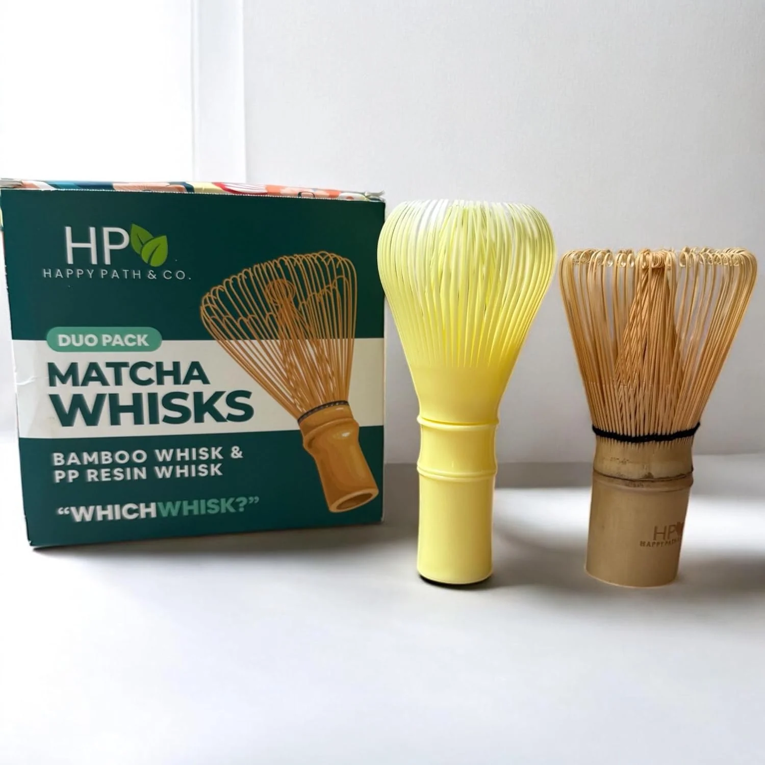 Secure Happy Path CO Matcha Whisks for Japanese Matcha Tea - 100 prong Bamboo Resin Whisk for Latte Chasen Matcha Whisk Traditional Modern Whisks User-Friendly
