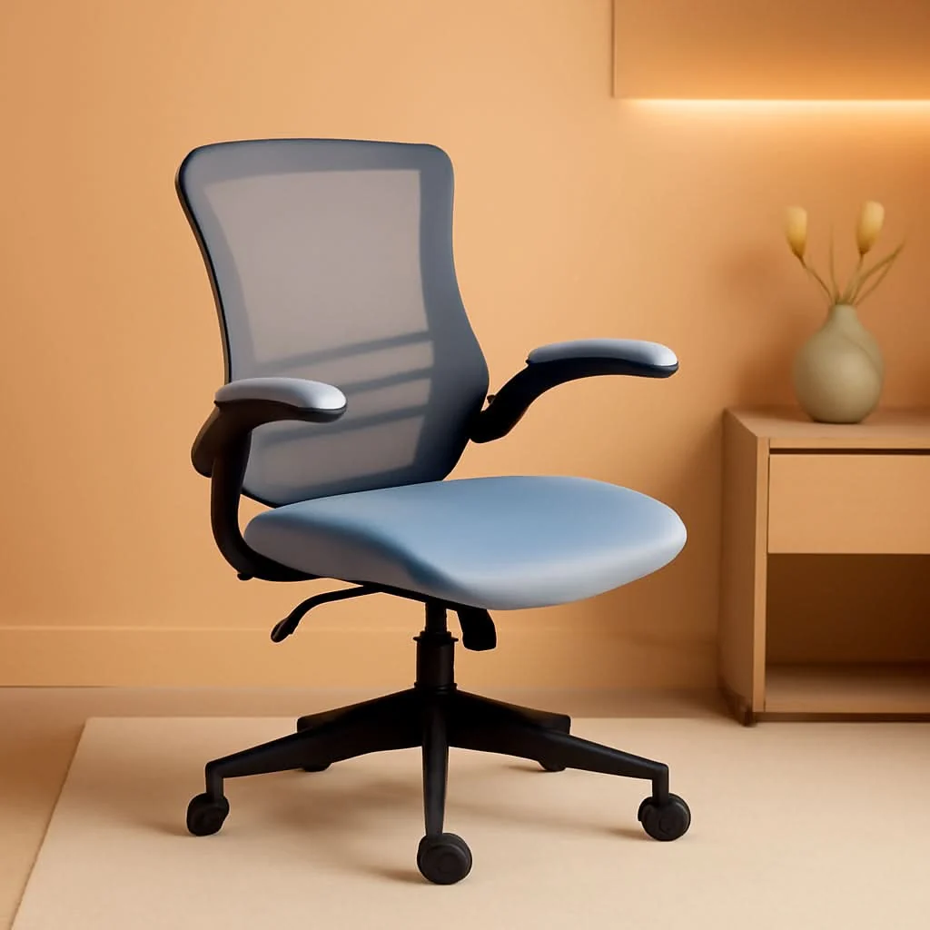 Long-Lasting Kelista Dark Gray Mesh Mid Back Office Chair For Desk Functional
