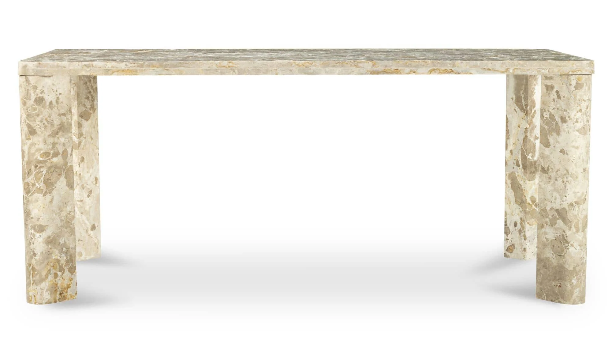 Traditional Segment Dining Table Panther Stone Beige Casual