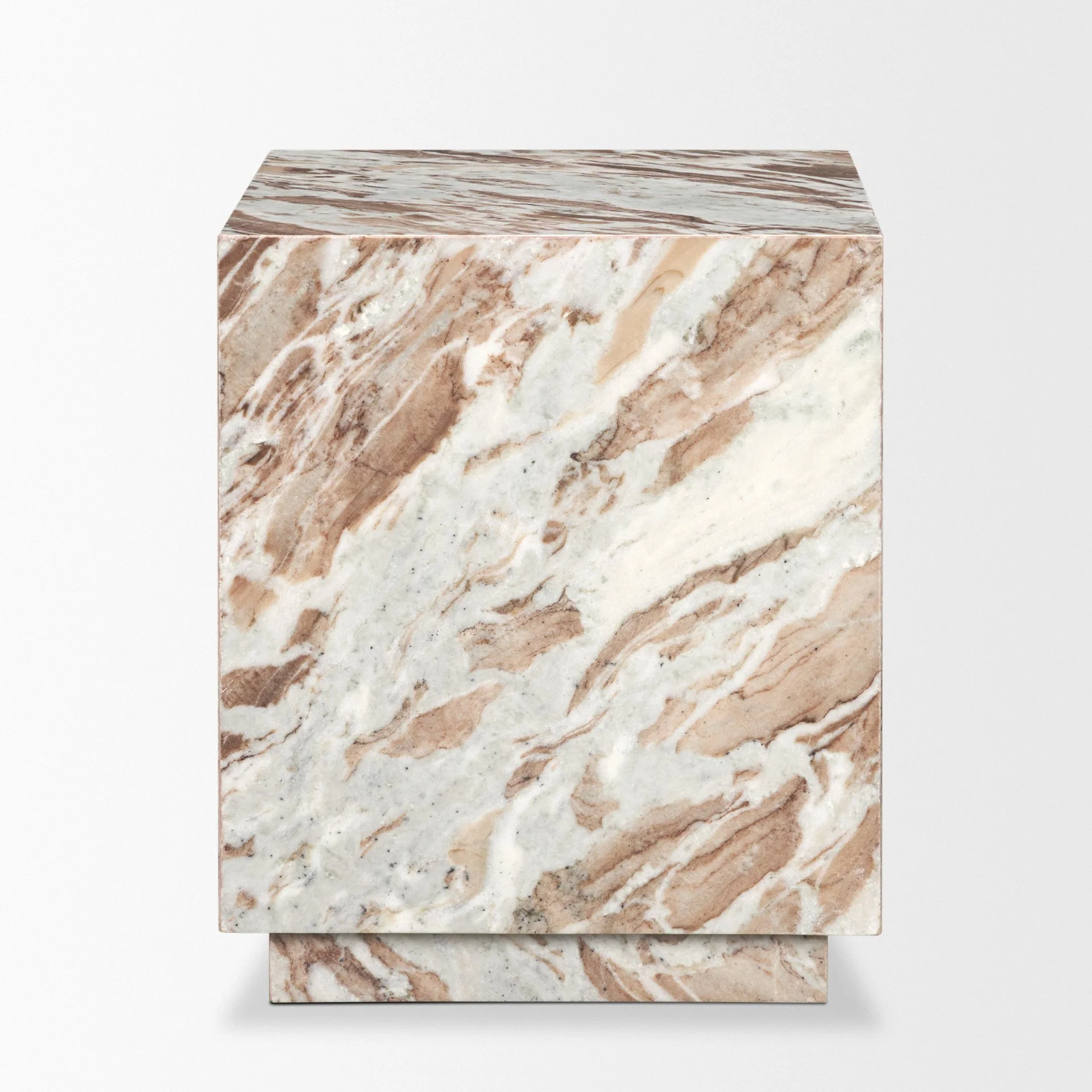 Innovative Pre - Only Matteo Solid Pink Marble Square Side Table Responsible