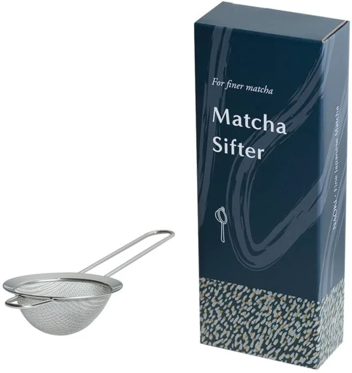 Stylish Naoki Matcha Large Stainless Steel Matcha Tea Sifter with Handle Matcha Set - Eliminate Clumps In Your Matcha Powder For Tastier Tea and Lattes Organic