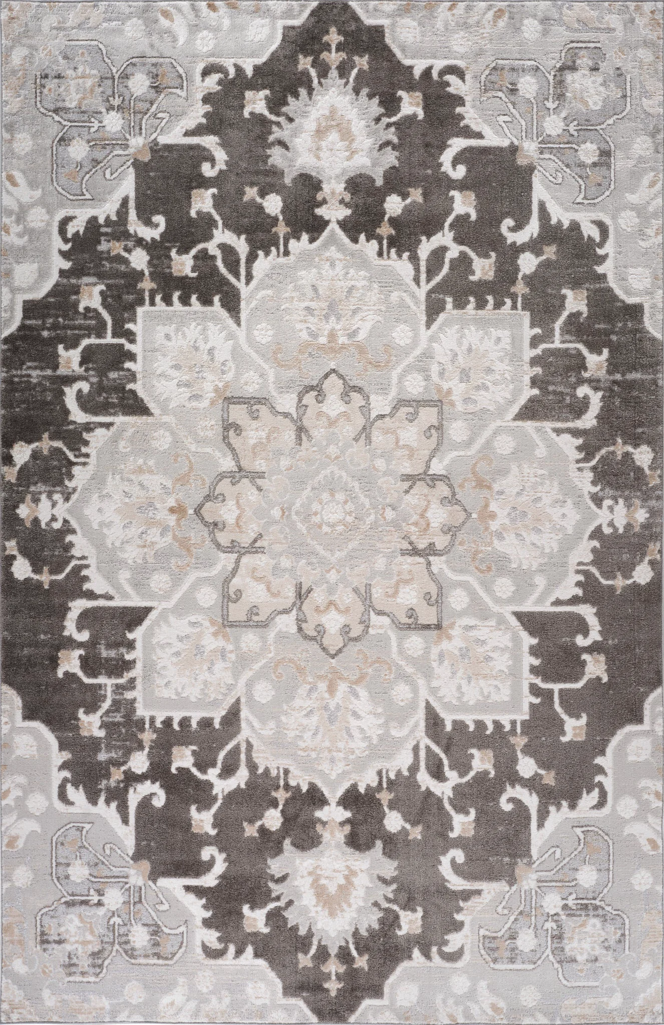 Proven Siena Grey Abstract Modern Area Rug Responsible