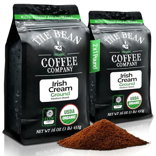 Stylish The Bean Organic Coffee Co. Irish Cream 32 Ounce Authentic