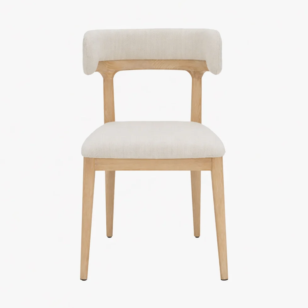 Selected Alena Solid Oak Wood Dining Chair Breathable