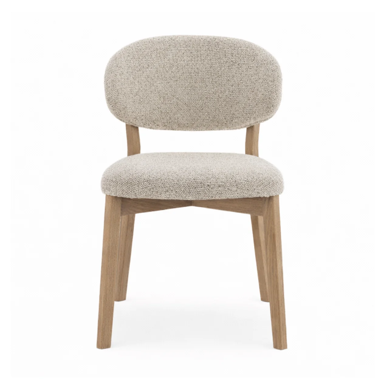 Lightweight Luna Dining Chair – Upholstered Seat with Oak Wood Frame Luxury