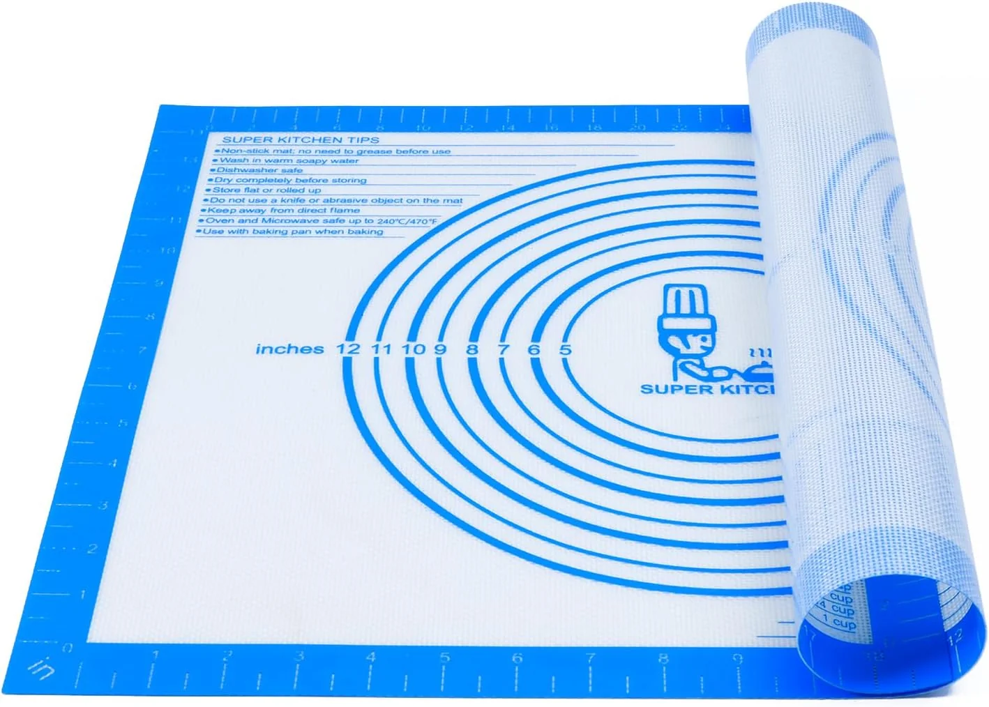 High-Quality Nonstick Silicone Pastry Baking Mat Large with Measurements 16''By 20'' for Silicone Baking Mat Counter Authentic