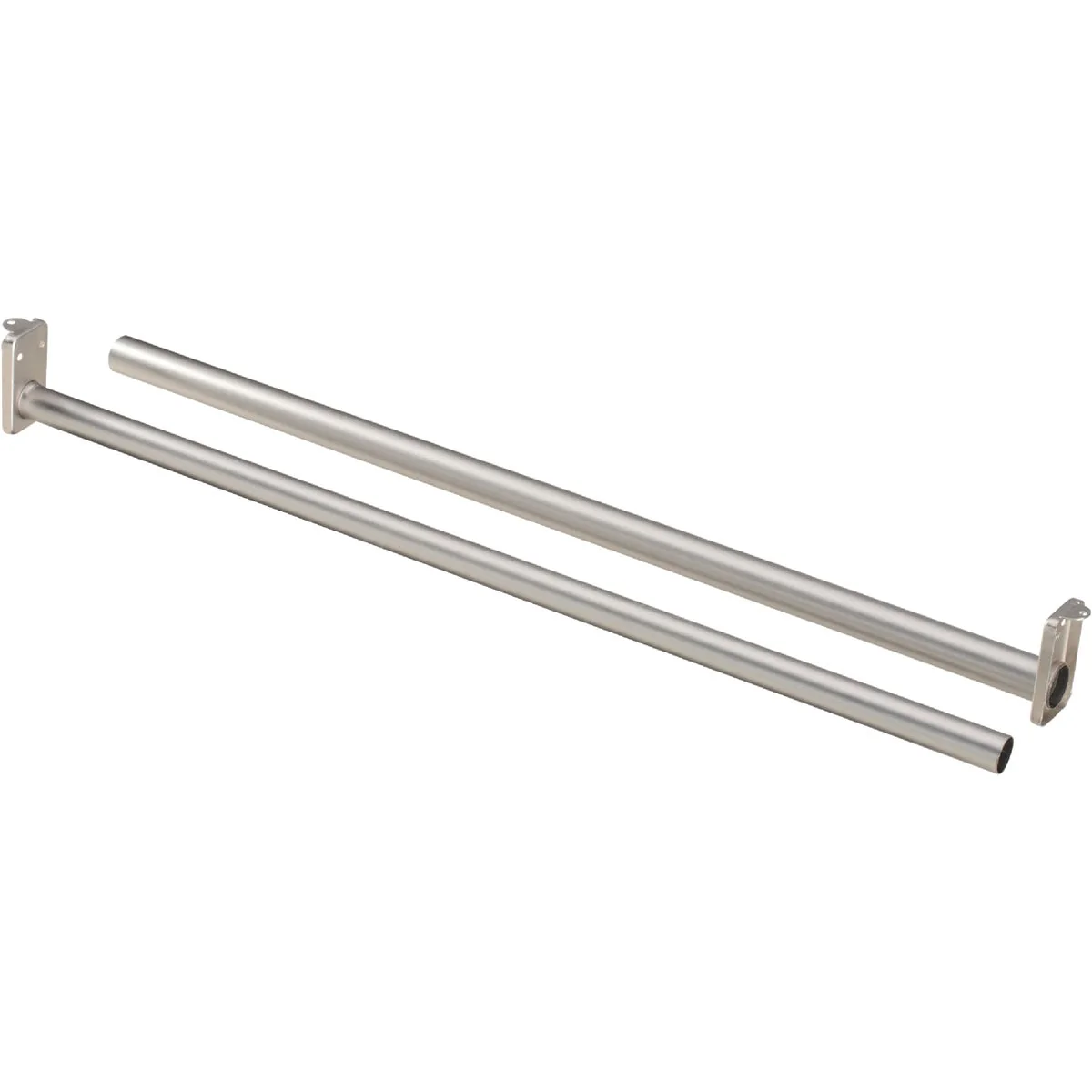 Recyclable National 30 In. To 48 In. Adjustable Closet Rod Satin Nickel Eco-Friendly