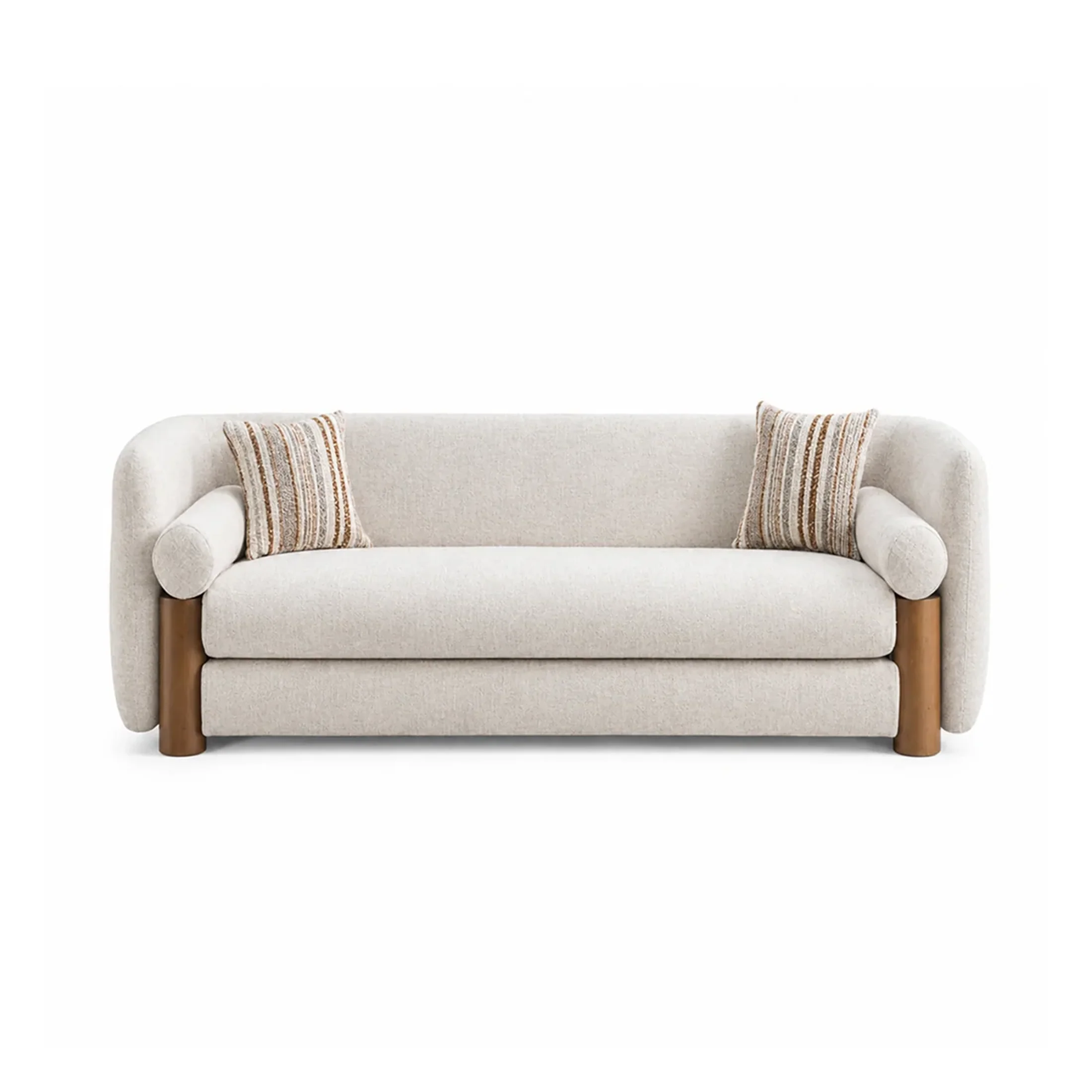 Responsible Veena Modern Upholstered Sofa with Pine Wood Frame Refined