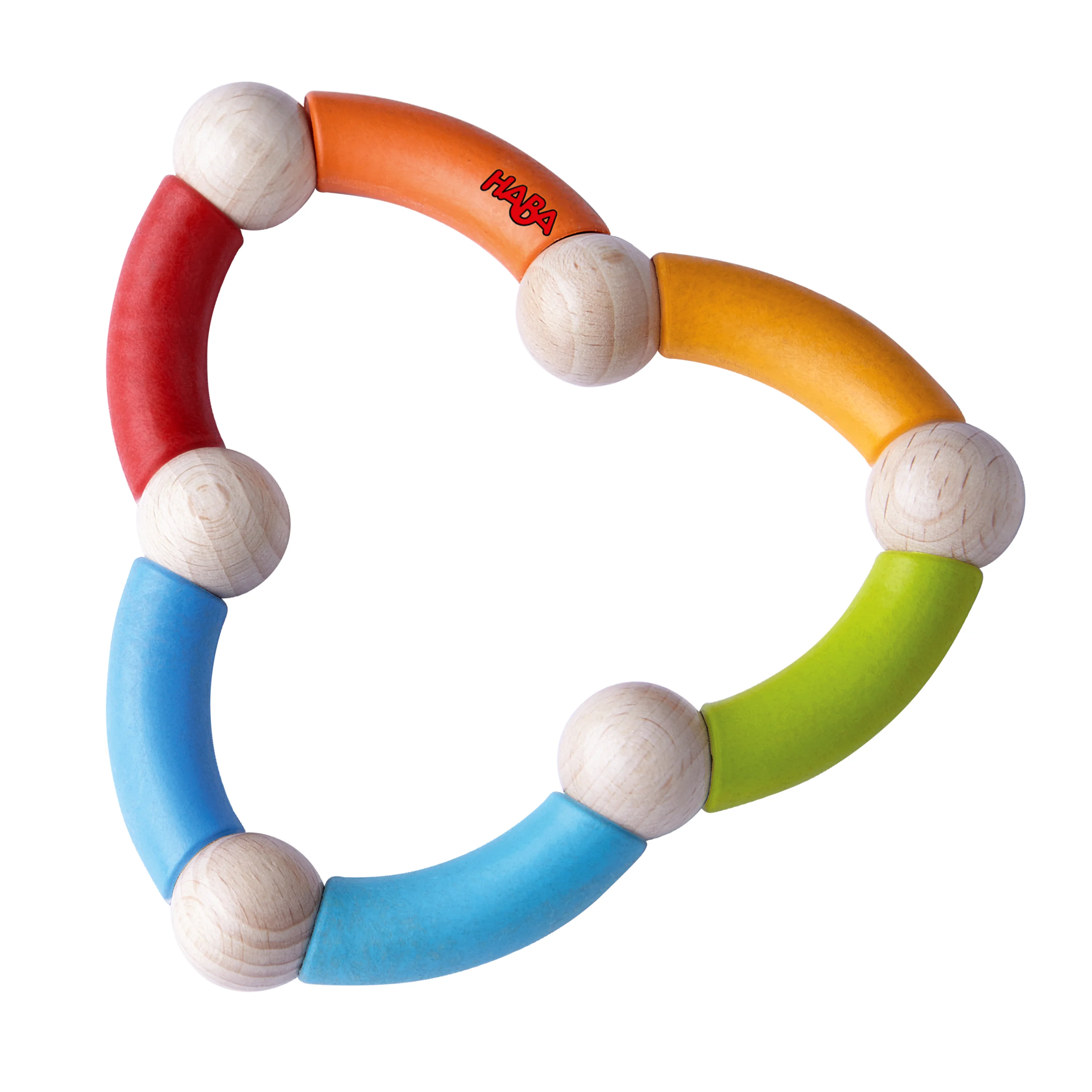 Fast HABA Color Snake Wooden Rattle Fidget Toy - sustainably sourced wood Modern