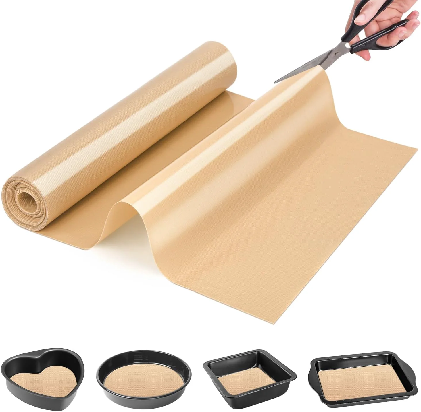 Advanced Silicone Baking Mat Roll Sub Roll Mats Non-slip Silicone Pastry Mat Silicone Mat for Kitchen Counter Non-Stick Reusable Air Fryer Linner Modern