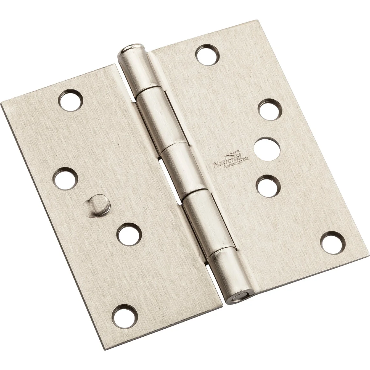 Lightweight National 4 In. Satin Nickel Square Door Hinge 3-Pack Specialty