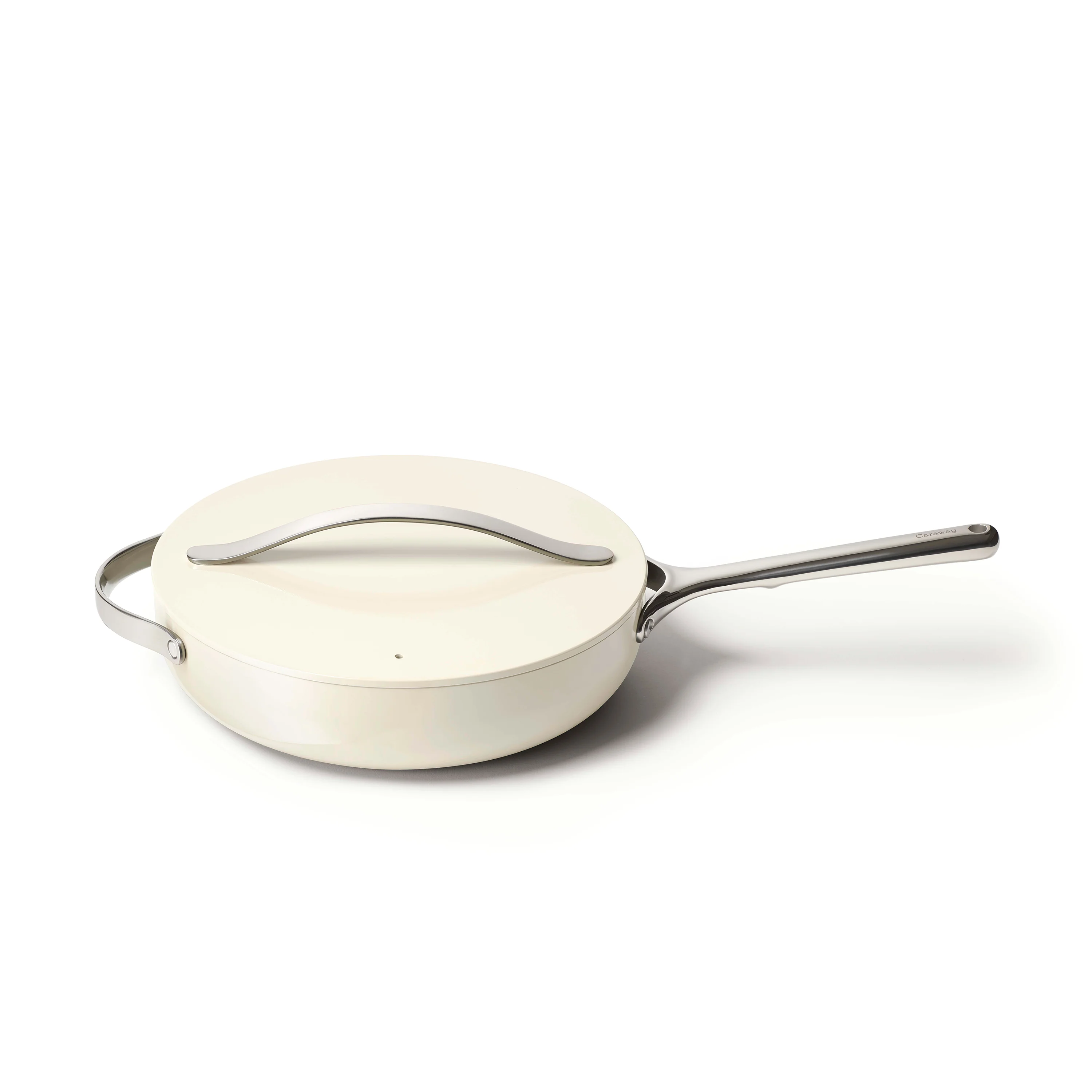 Functional Caraway Nonstick Ceramic Sauté Pan with Lid 4.5 qt Breathable