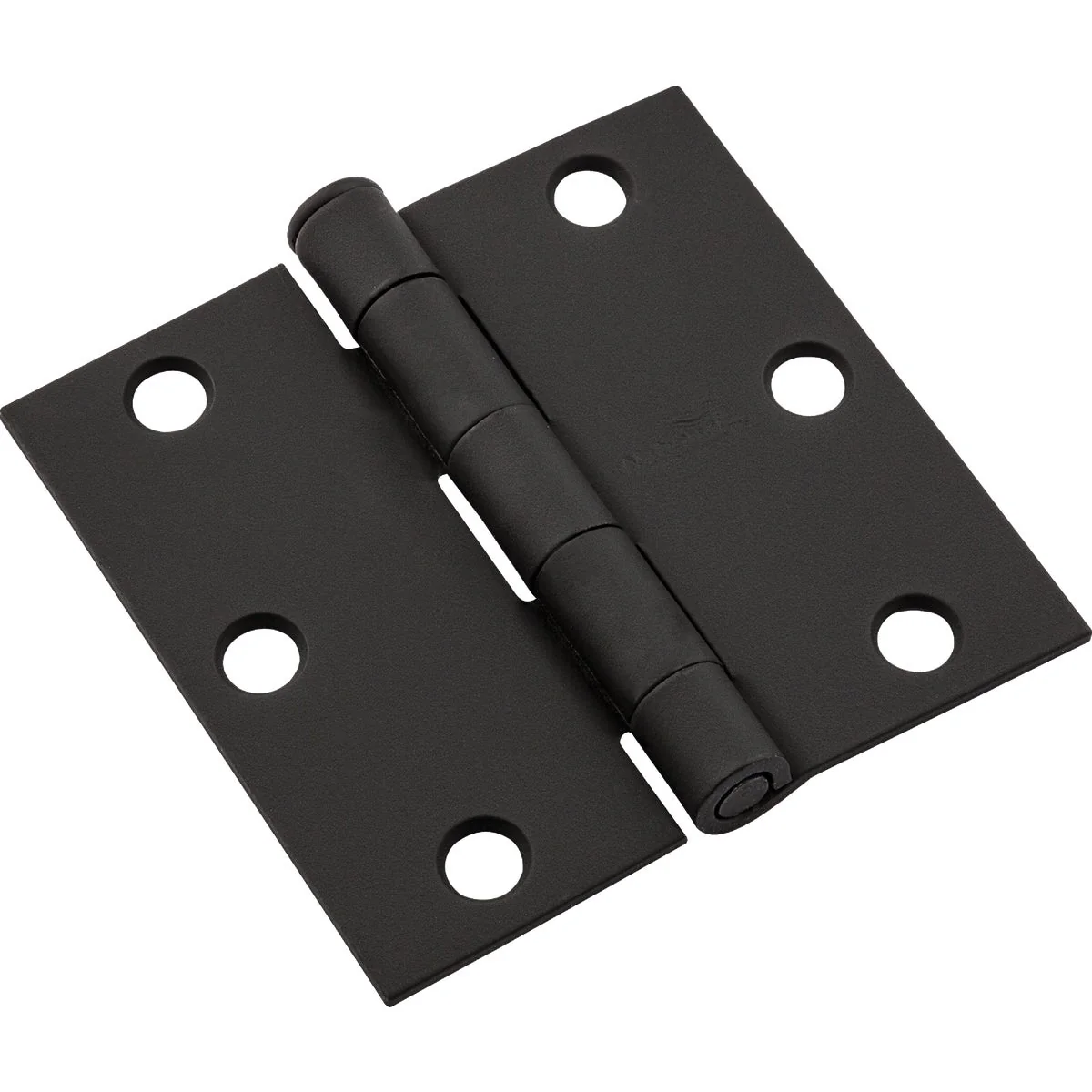Stylish National 3 In. Black Square Door Hinge Smooth