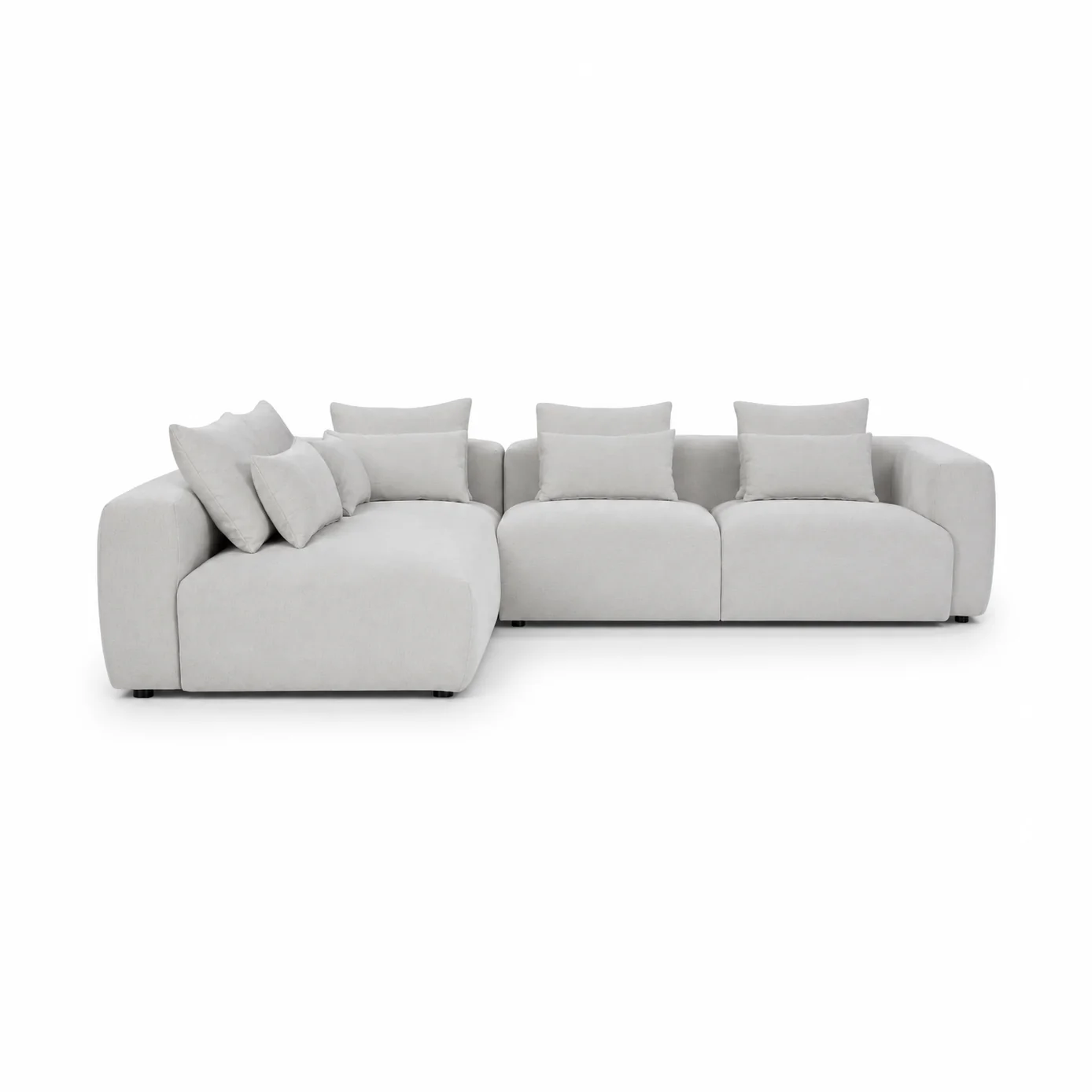 Next-Generation Nella Modern Sectional Sofa with Left Chaise - Pearl Elegant