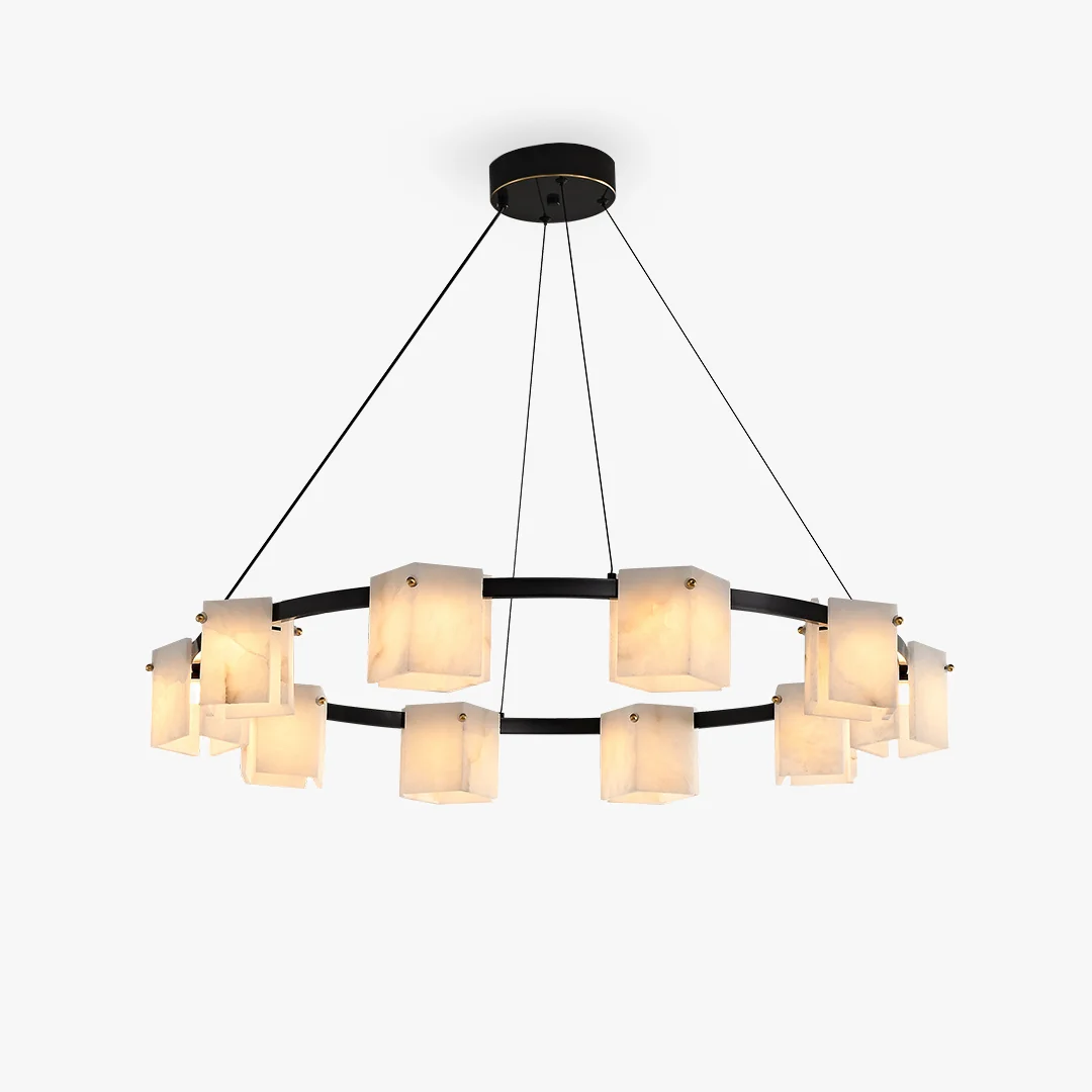 Superior Trinidad Rhombus Alabaster Chandelier Advanced