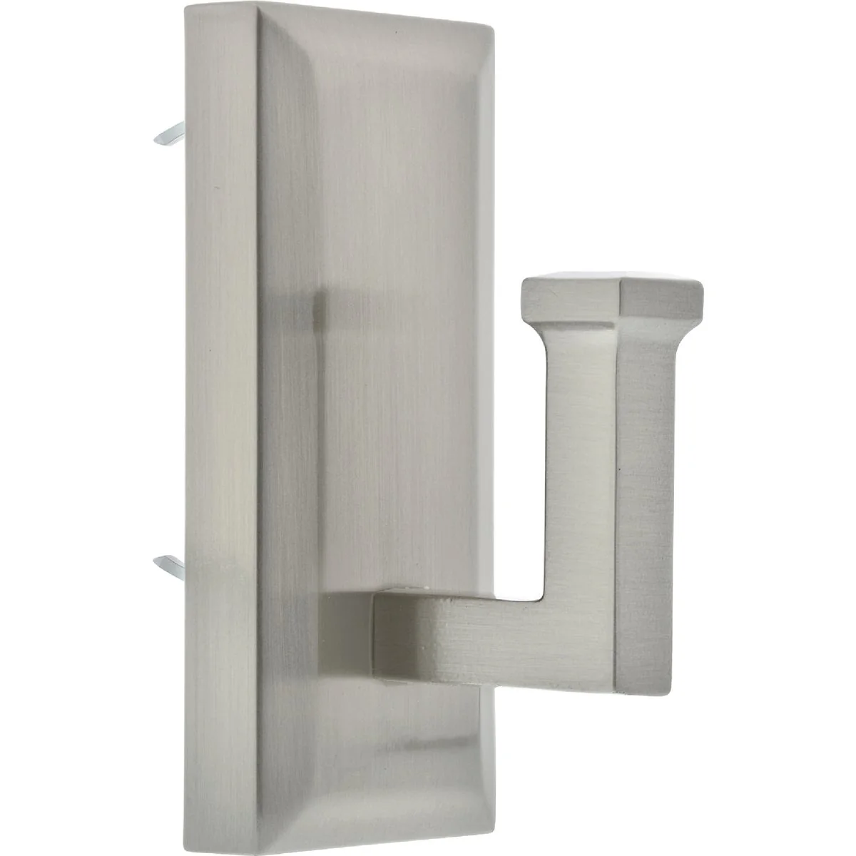 Expertly Made Hillman High and Mighty 15 Lb. Capacity Satin Nickel Rectangular Decorative Hook Pure
