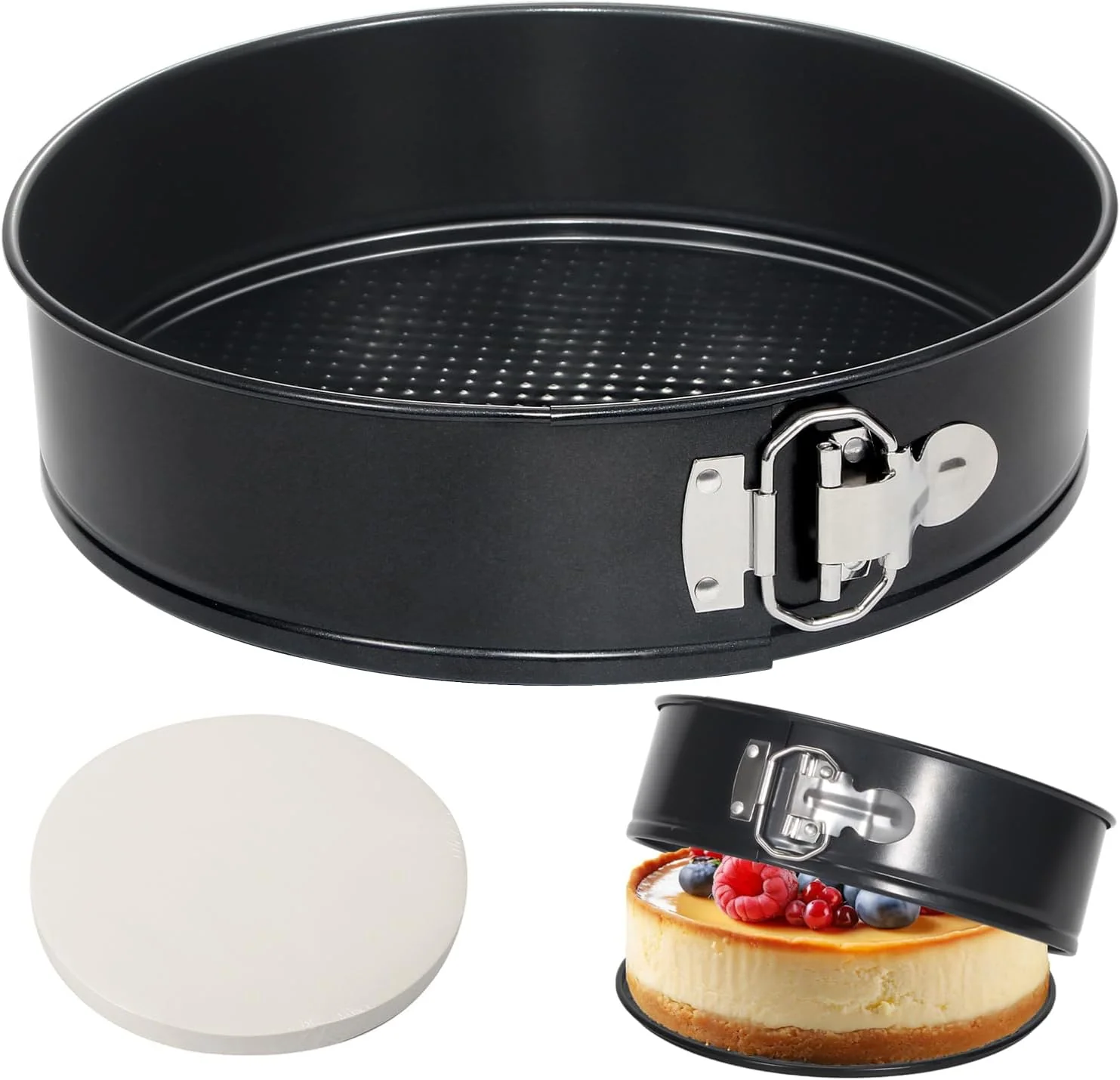Prestigious 7 Inch Springform Pan for Instant Pot 6 8 Qt Pressure Cooker 50Pcs Parchment Paper Baking Mold Round Leakproof Nonstick Removable Bottom Bakeware Superior