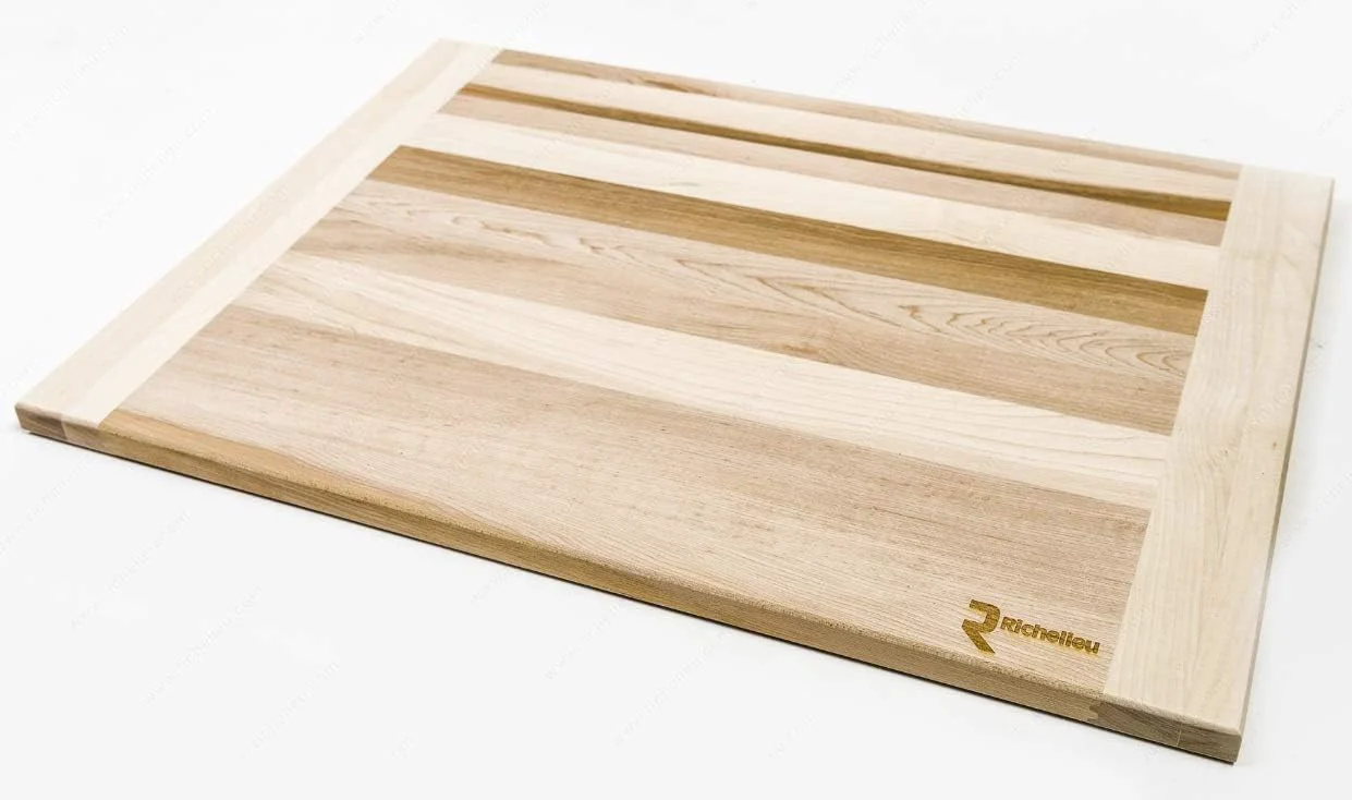 Professional Richelieu Extra Large 22 x 16 x 3 4 Canadian Maple Rectangular Pastry Cutting Board I for for cutting roasted meat fruit or vegetables Safe