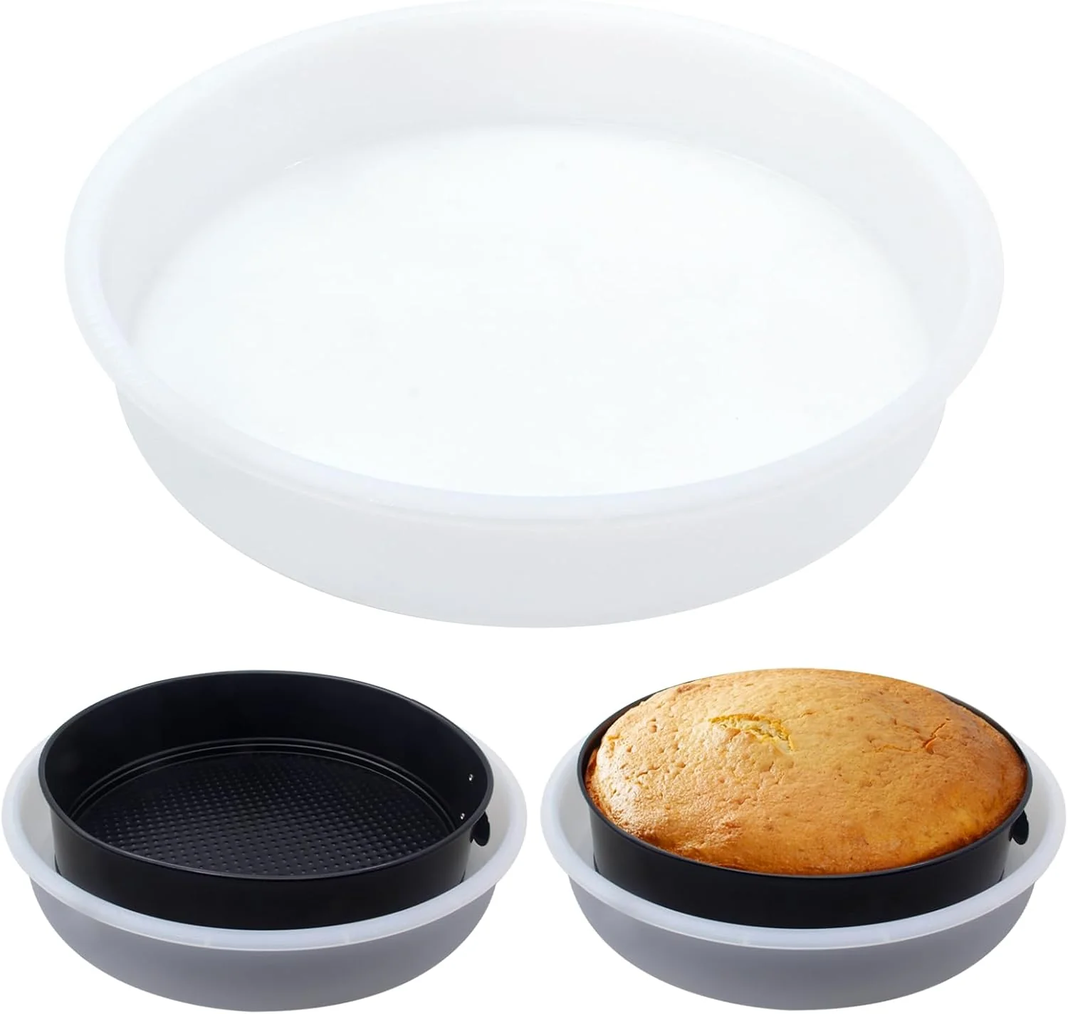 Healthy Springform Pan Protector Waterproof Seal for 10 Cake Plates Springform pan protector prevents water entering cake plate compatible 10 pans cheesecake essential reusable amp easy clean Organic