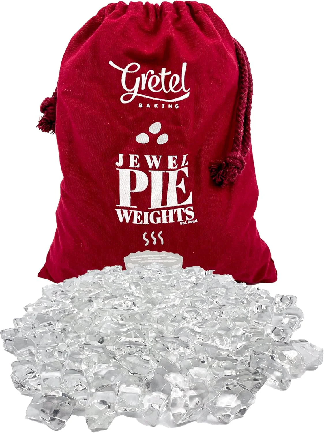 Versatile Jewel Glass Pie Weights for Baking Will Not Roll Away Better Than Ceramic Dust- Borosilicate Glass Large Quantity 2.5 lbs Dependable