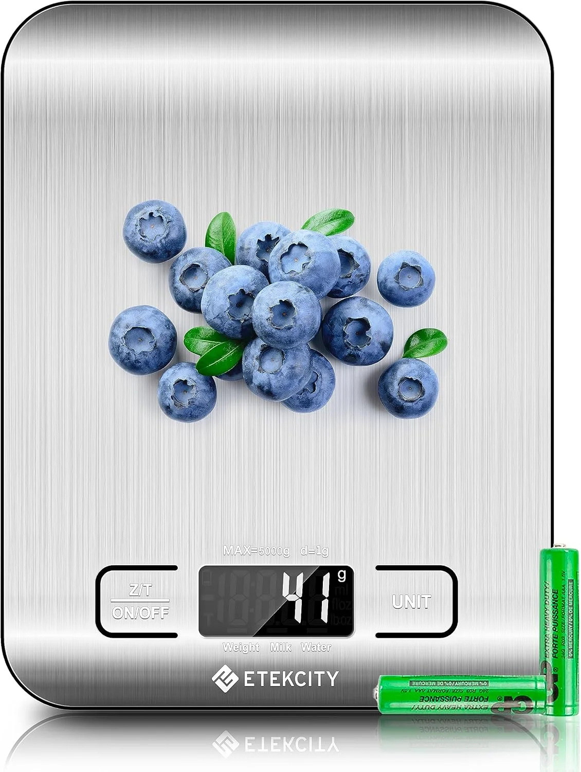 High-End Etekcity Food Kitchen Scale Digital Grams and Ounces 11lb Tare function i for baking weight loss keto meal prep packages liquids and jewelry 304 Stainless Steel Advanced
