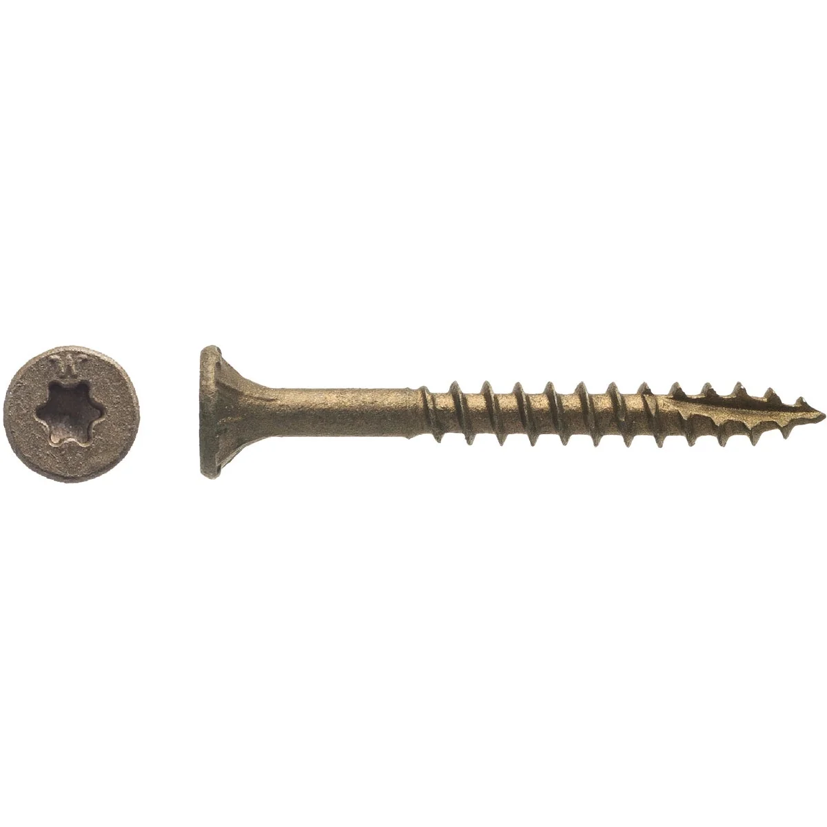 Environmentally Friendly Big Timber 8 x 1-1 2 In. Bronze Flat Head Wood Screw 196 Ct. 1 Lb. Original