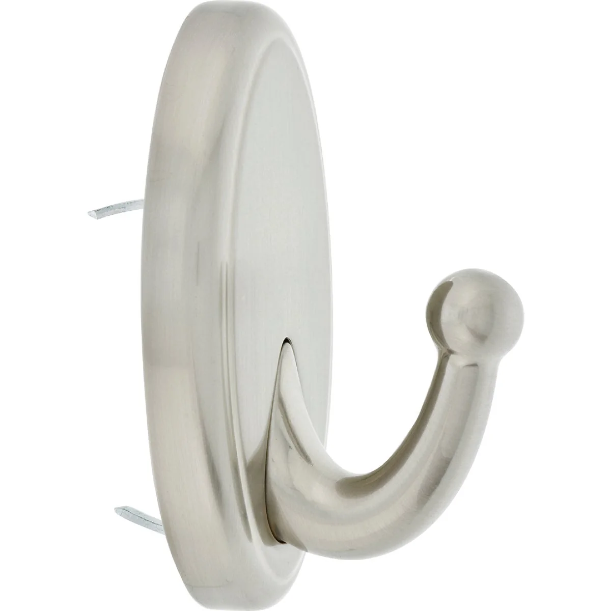Exclusive Hillman High and Mighty 15 Lb. Capacity Satin Nickel Oval Decorative Hook Relaxed