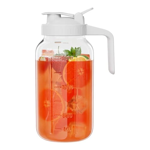 Clean Glass Pitcher with lid Healthy