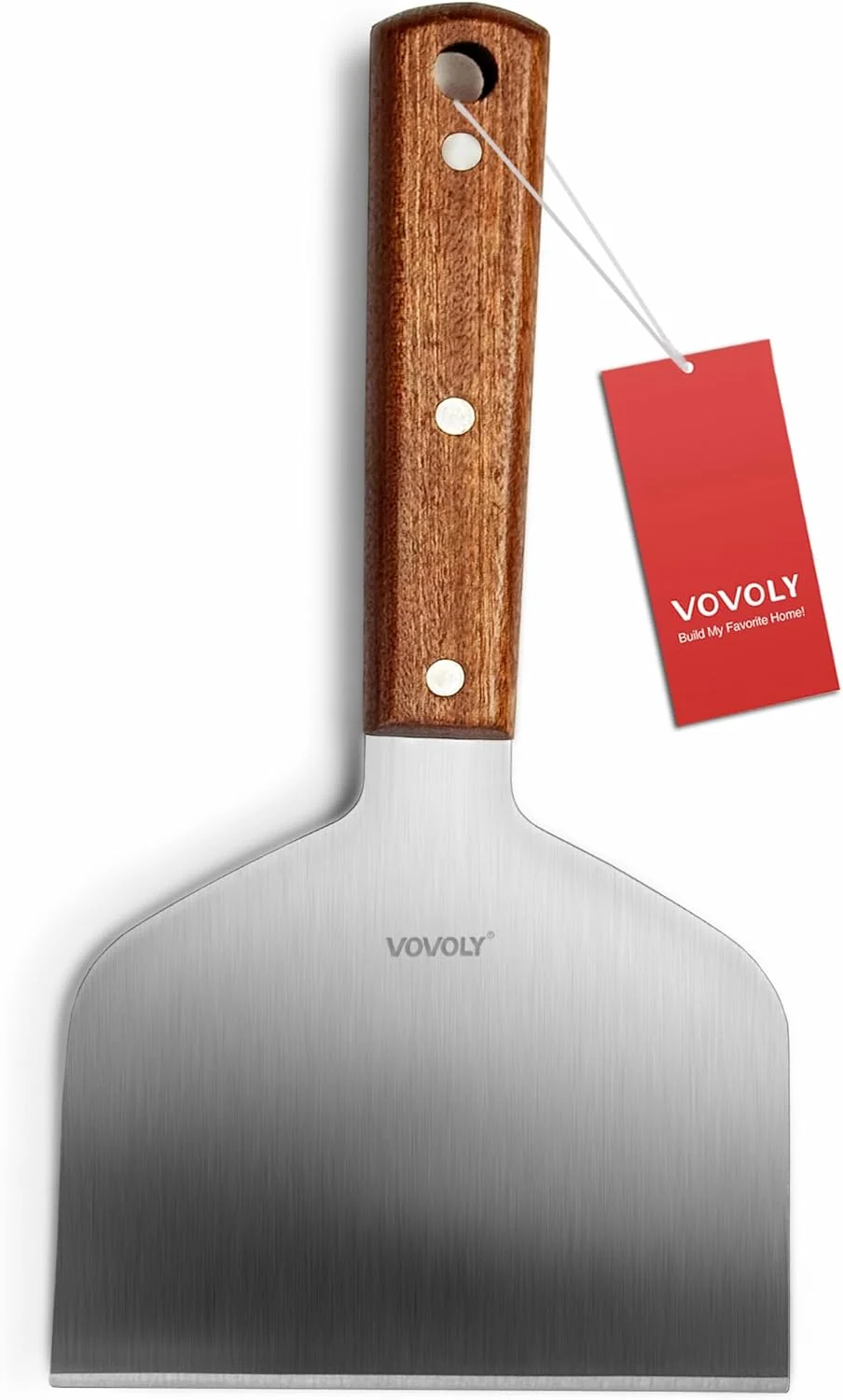 Reliable Vovoly Extra Wide Griddle Scraper 5.5''x5.5'' Smashed Burger Scraper Grill Scraper Spatula Burger Turner Organic