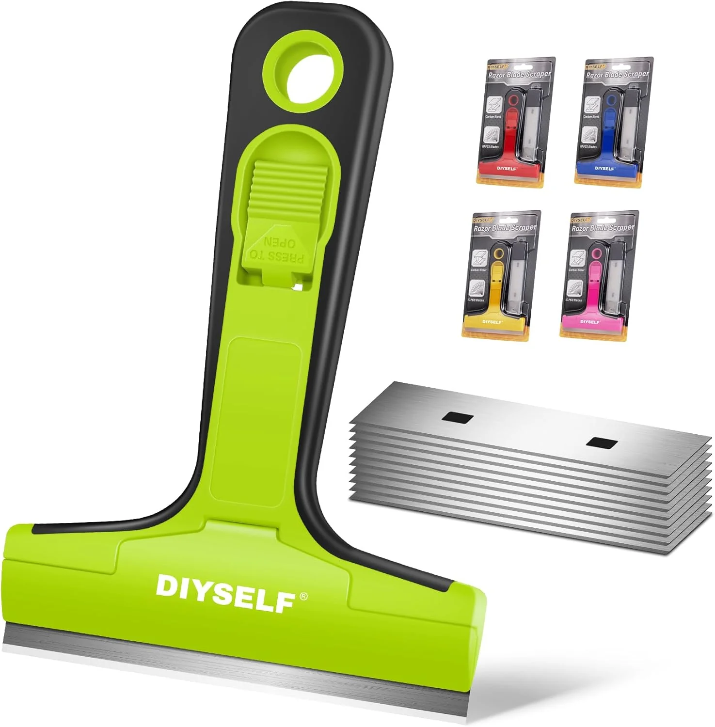 Sustainable DIYSELF Razor Blade Scraper 4 Inch Razor Blade Tool with 10 Blades Casual