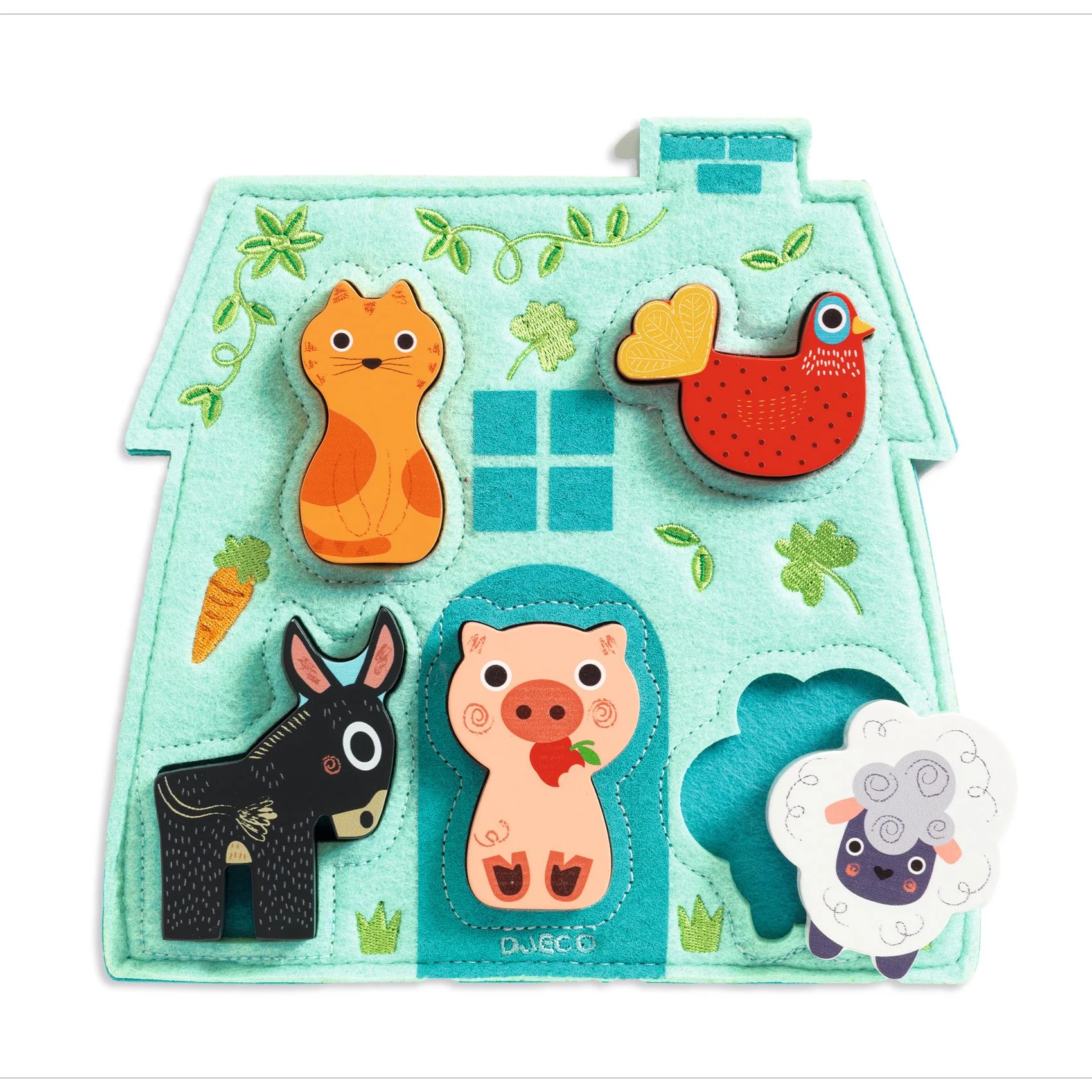 Powerful DJECO First Puzzle Farm Wooden Puzzle made from FSC® Wood Artisan