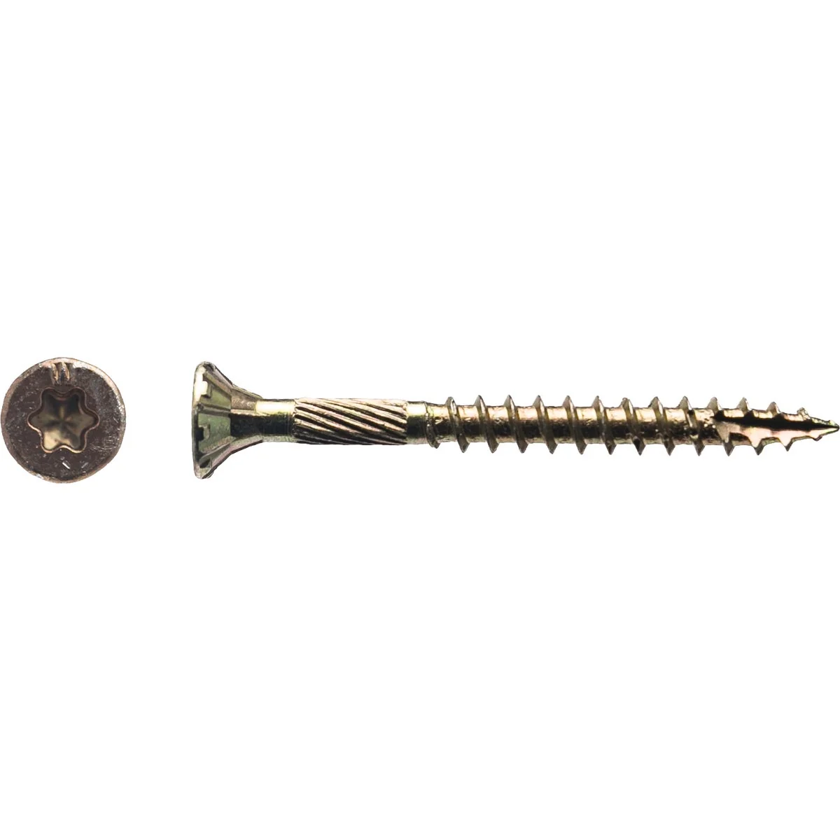 Natural Big Timber 8 x 1-3 4 In. Yellow Zinc Flat Head Wood Screw 172 Ct. 1 Lb. Authentic