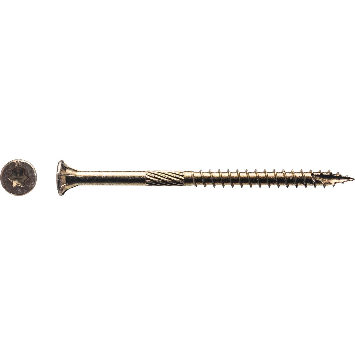 Genuine Big Timber 9 x 2-3 4 In. Yellow Zinc Flat Head Wood Screw 86 Ct. 1 Lb. Long-Lasting