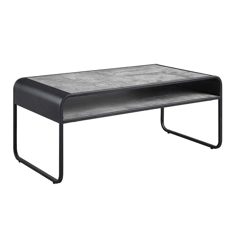 Natural Raziela - Coffee Table - Concrete Gray Black Professional