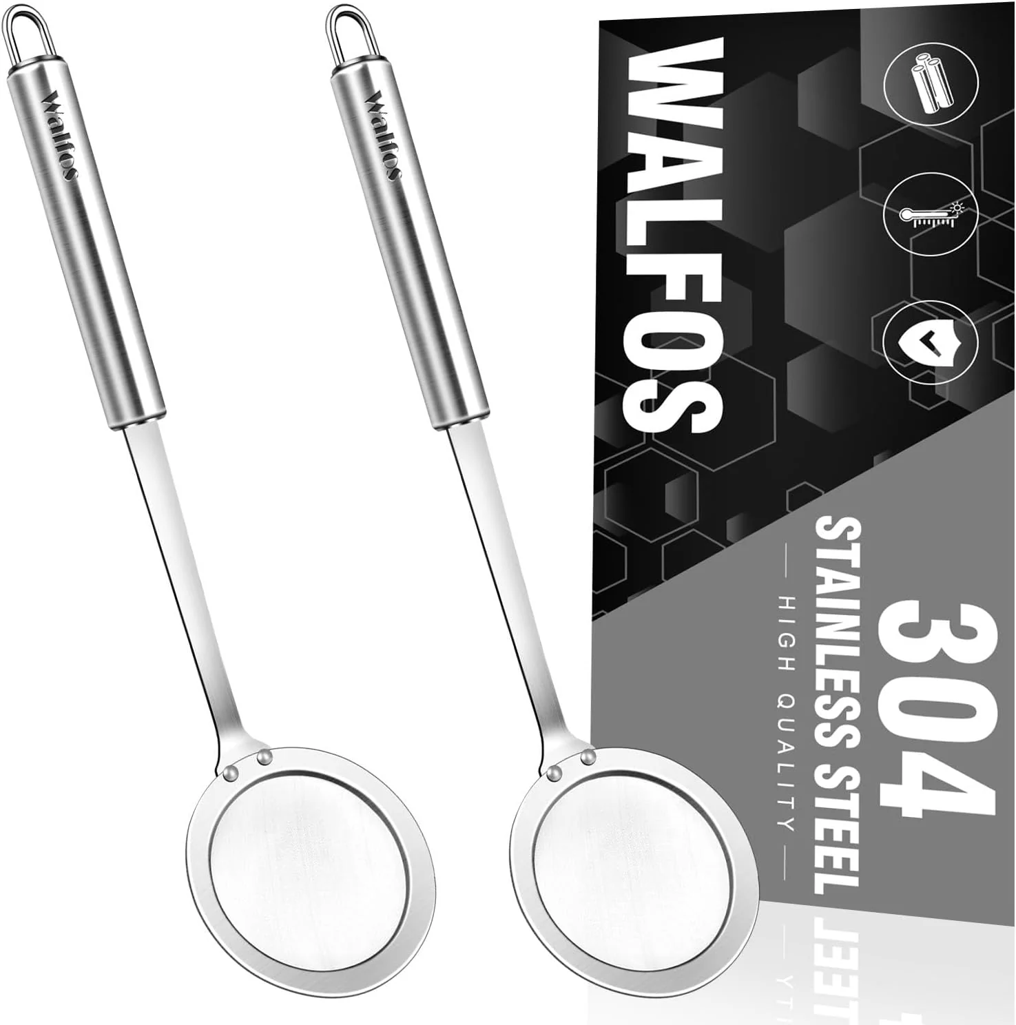 Quality Walfos Skimmer Spoon 304 Stainless Steel Fine Mesh Strainer Foam Strainer Oil Filter Unique