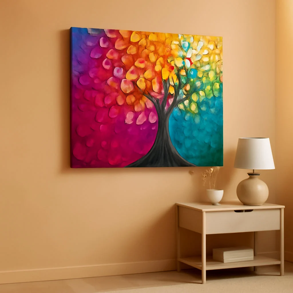 Contemporary 20x40 Inch Multicolor Arbo NatureInspired Wall Art Responsible