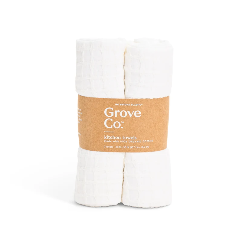 Fine Grove Co. Organic Cotton Textured Kitchen Towels Powerful