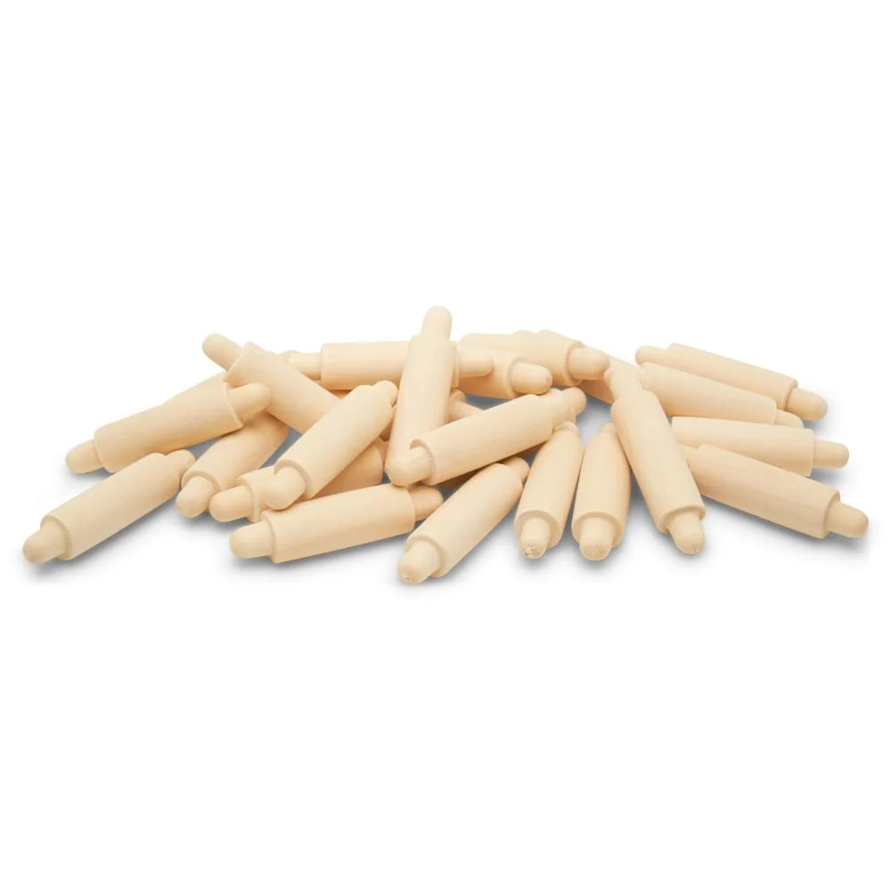 Advanced Wooden Mini Rolling Pin 1-1 2 inches Pack of 25 for Scrapbook Projects Miniatures Party Decor and Crafts by Woodpeckers Efficient