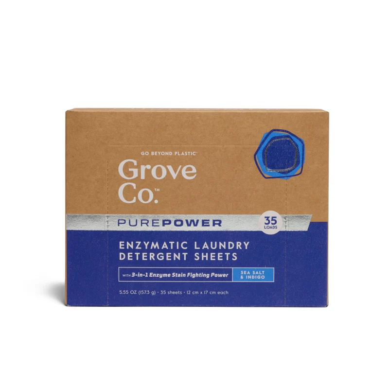 Powerful Grove Co. PurePower Enzymatic Laundry Detergent Sheets Practical