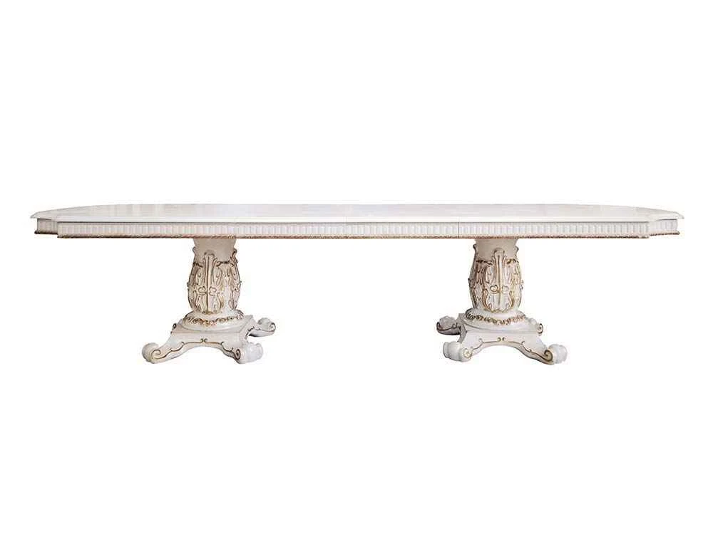 Green Vendome - 30 Dining Table With Pedestal Base - Antique Pearl Versatile