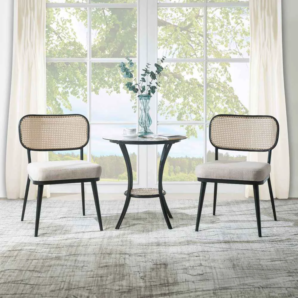 Original Design Colson - 3 Pieces Table Chairs Set - Black Consistent