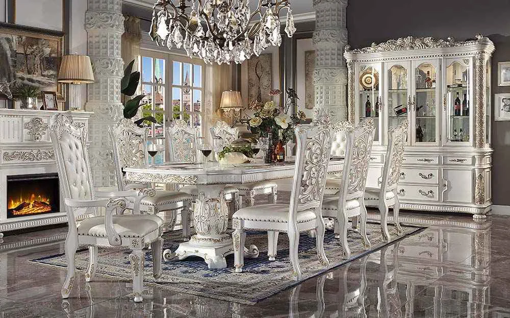 Exceptional Vendome - 31 Dining Table With Pedestal Base - Antique Pearl Eco-Friendly