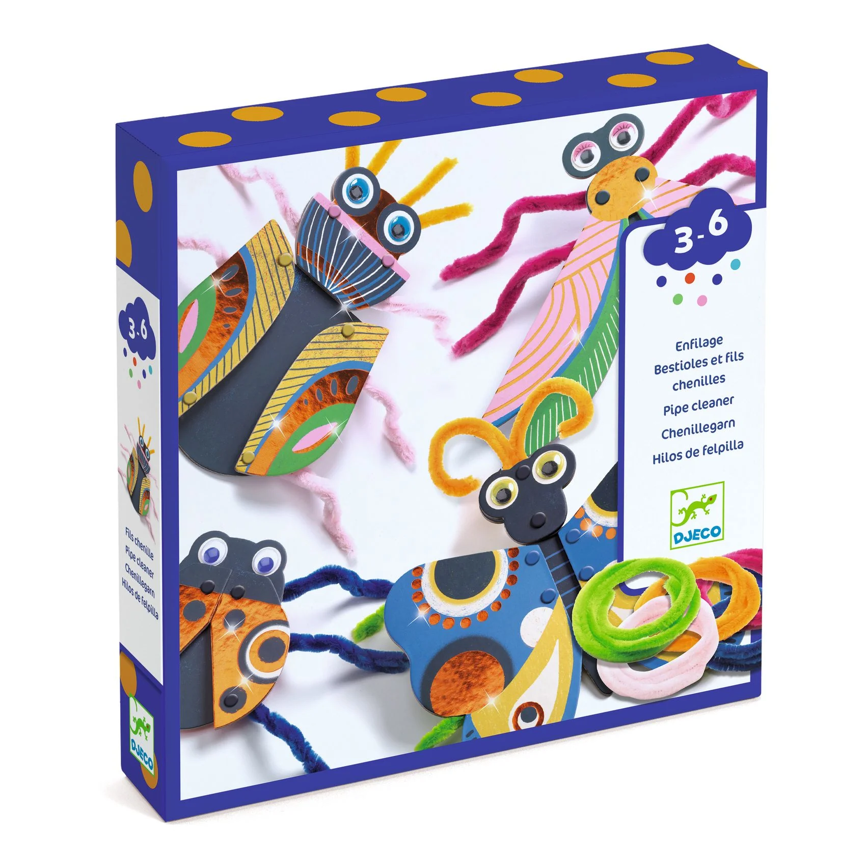 Healthy DJECO Fuzzy Bugs 3D Collage Educational Craft Kit made with FSC® Paper Contemporary