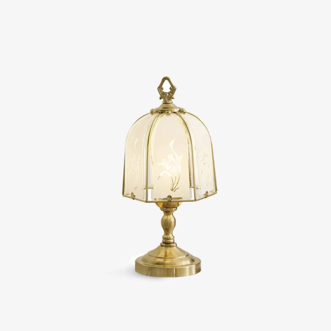 Durable Orchid Glass Table Lamp Long-Lasting