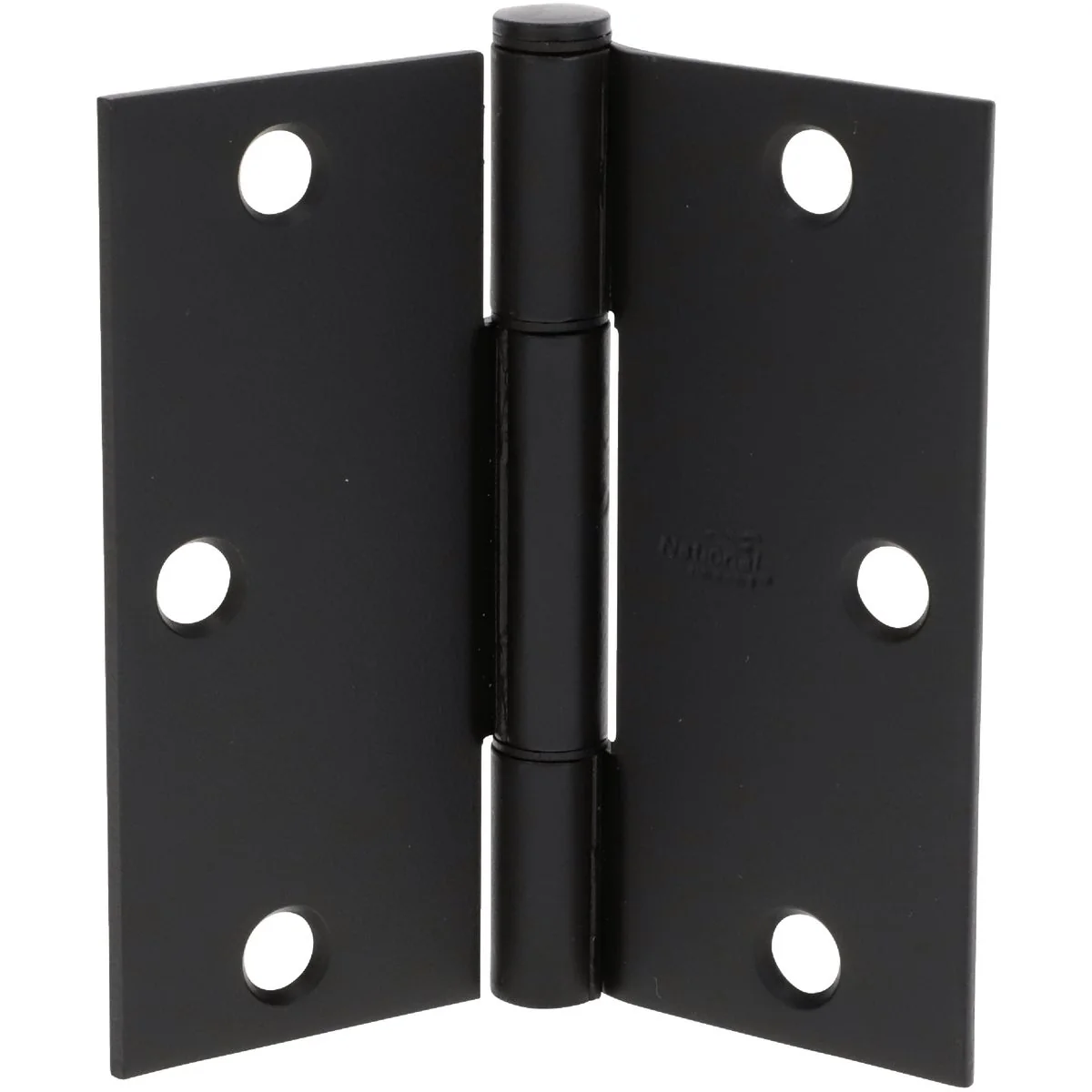 Authentic National Hardware Squeak Guard 3-1 2 In. Matte Black Hinge with Square Corner 3-Count Outstanding