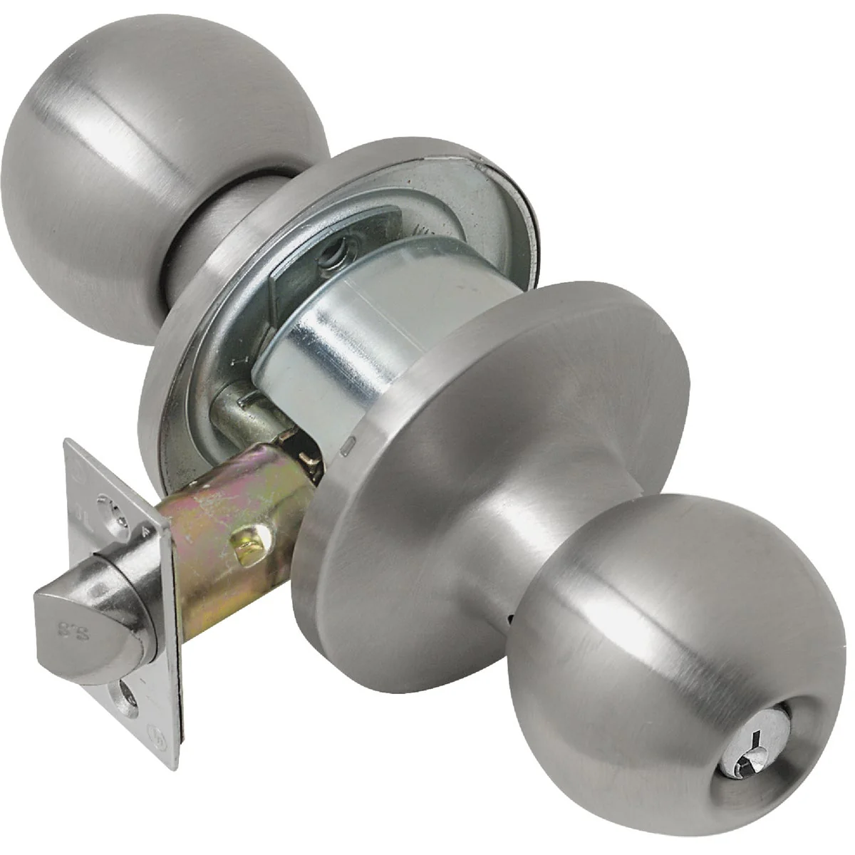Stylish Tell Satin Stainless Steel Storeroom Door Knob Lockset High-Performance