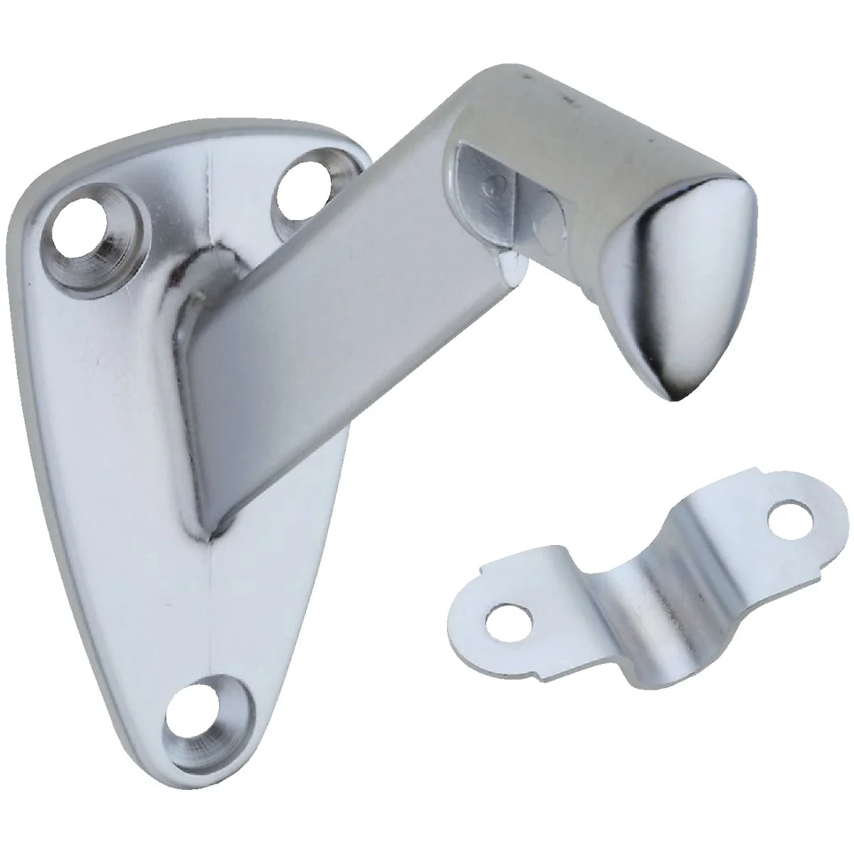 Powerful National Satin Chrome Zinc Die-Cast With Steel Strap Handrail Bracket Crafted
